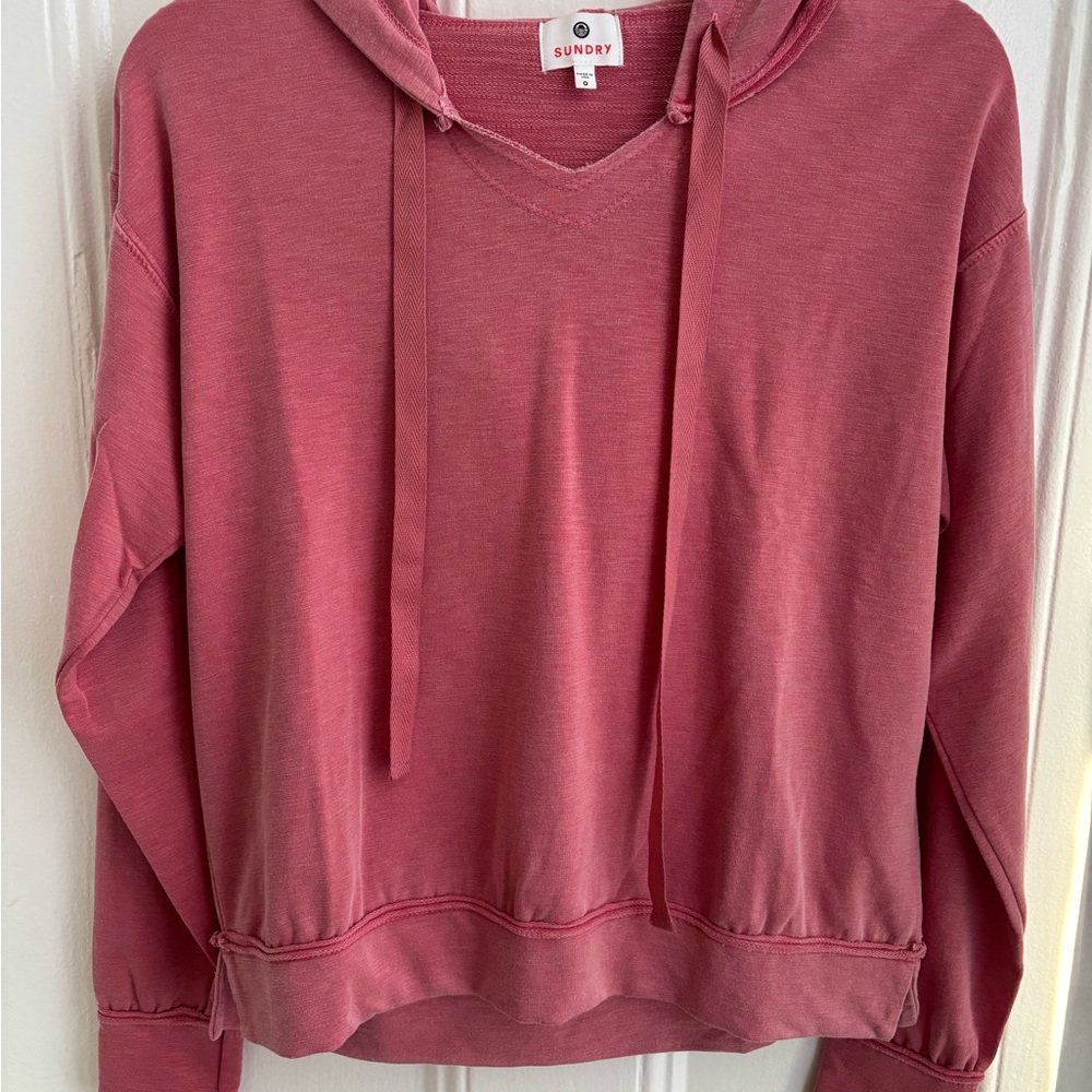 Sundry Women's Pink Hoodie XS